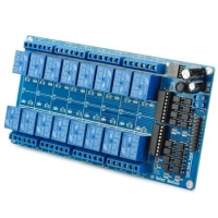 16CH 12V RELAY control board with optocoupler protection with the LM2596 power